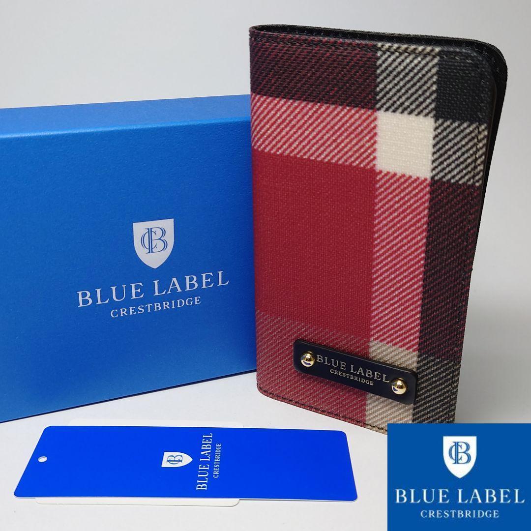 新品タグ付き】ブルーレーベルクレストブリッジ 手帳型iPhoneケース レッド