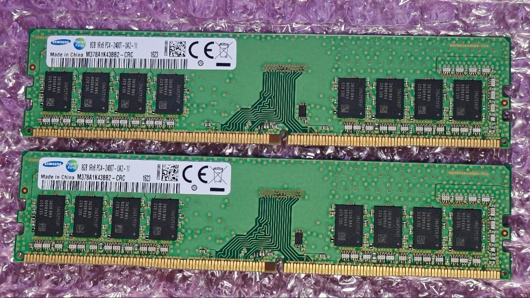 DDR4 8GBx2枚 16GB pc4-2400 動作確認済み ⑬ - メルカリ