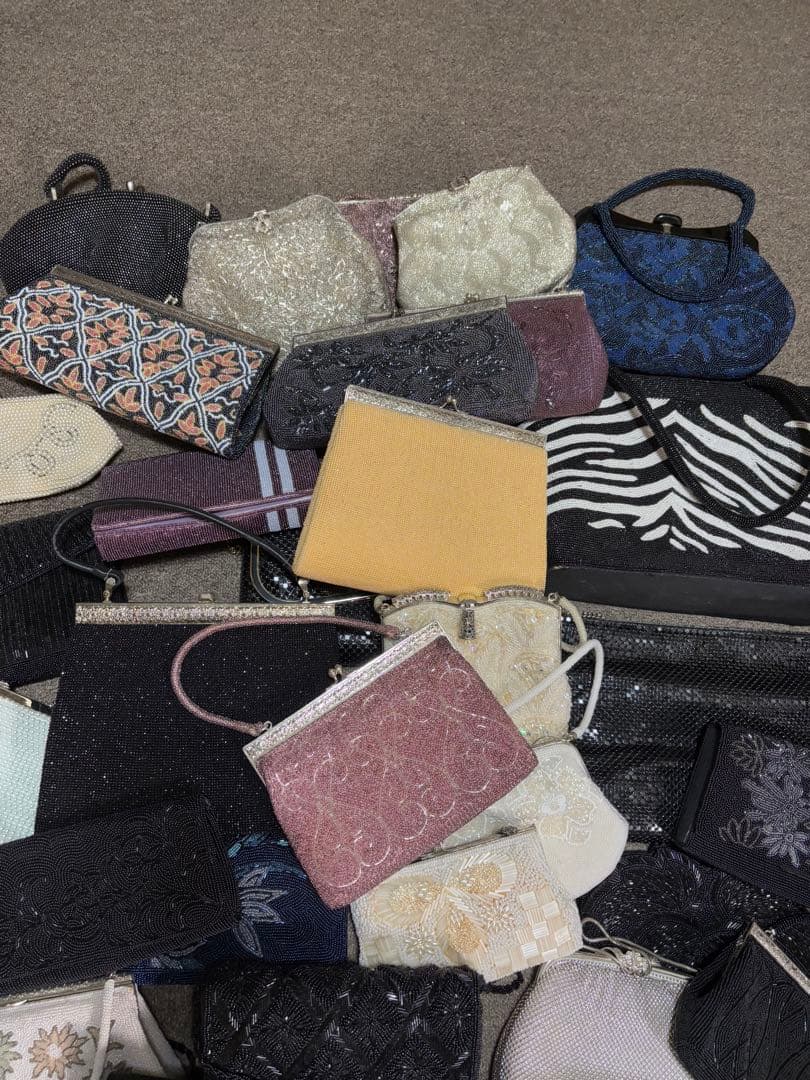 ビーズバック　まとめ売り　37点ほど　パーティーバック　昭和レトロ　大量セット