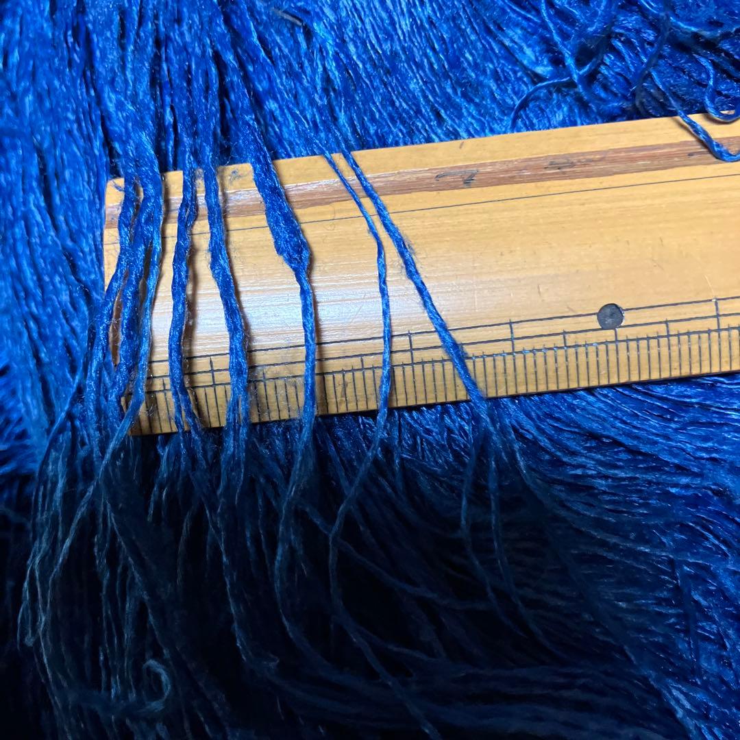 藍染　絹糸　縦糸　ジャパンブルー
