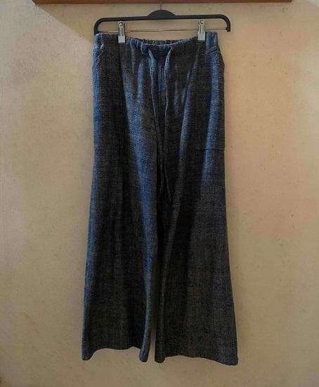 うさと綿藍染ガウチョパンツ