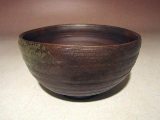 ☆人間国宝 金重陶陽 備前茶碗【湖月】☆裏千家十四代淡々斎