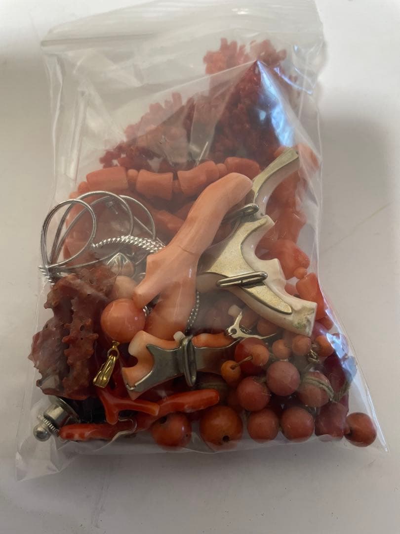 赤珊瑚 玉 ネックレス色々 袋入リ約129g 2026年最新】赤珊瑚 ネックレス