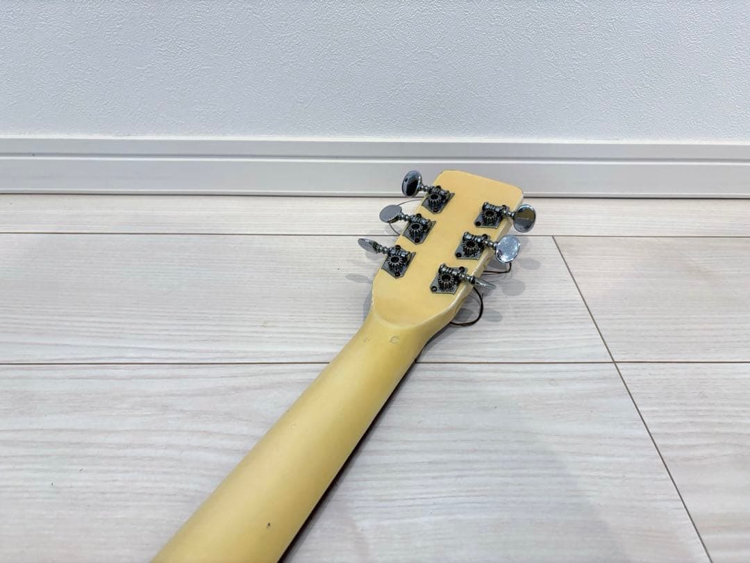 名品ミヤスコウギョウ Miyasu kougyoアコースティックギター アコギ白