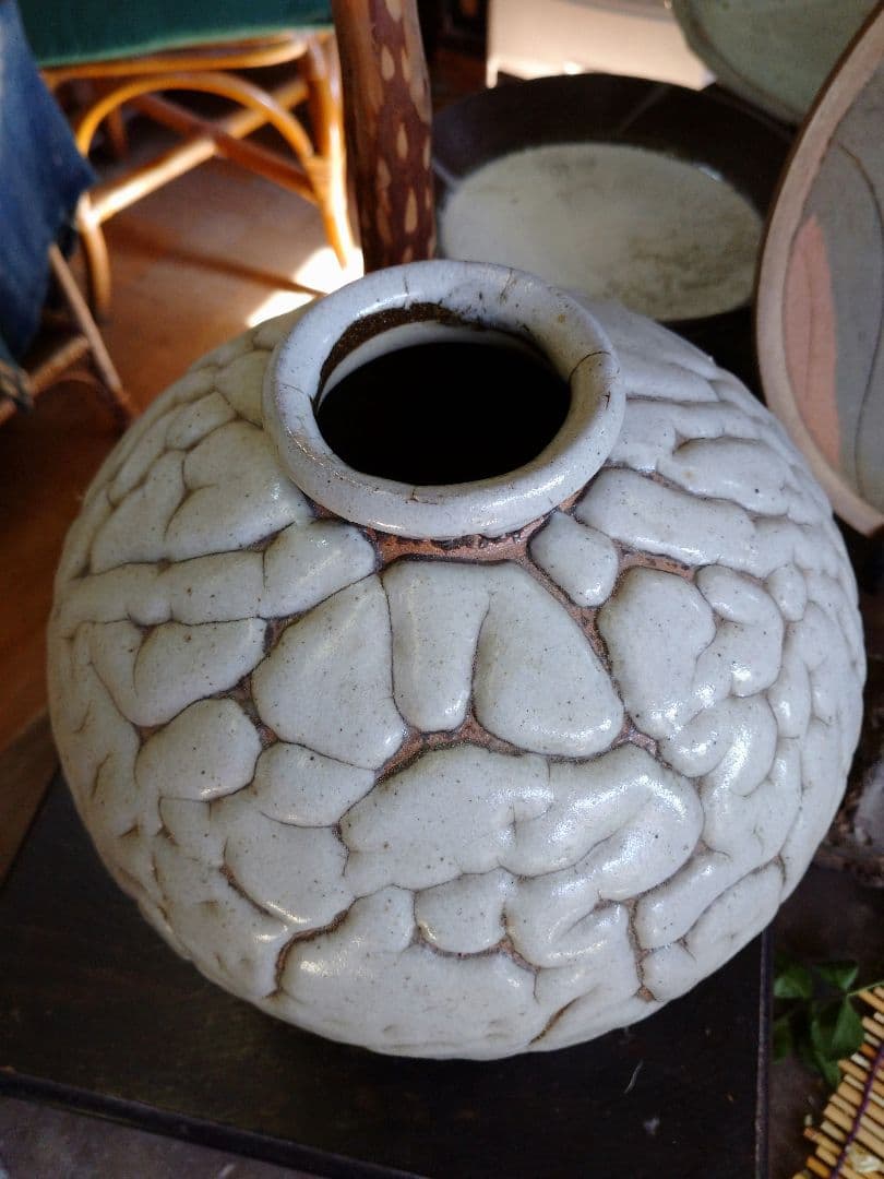 益子焼 花瓶 花入れ.