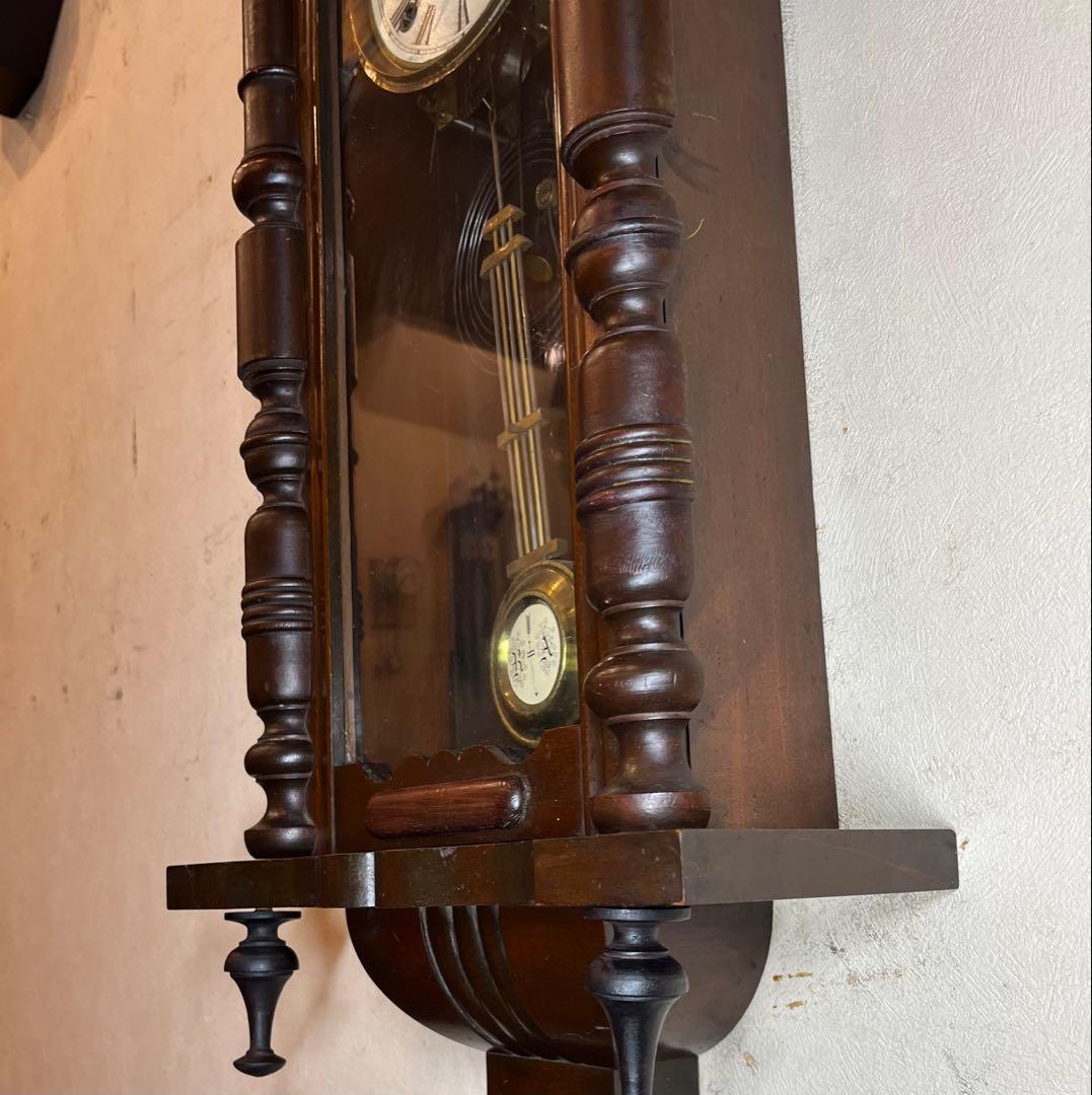 高野時計　装飾型　柱時計　古時計　振り子時計　レトロ　ゼンマイ　ボンボン　精工舎