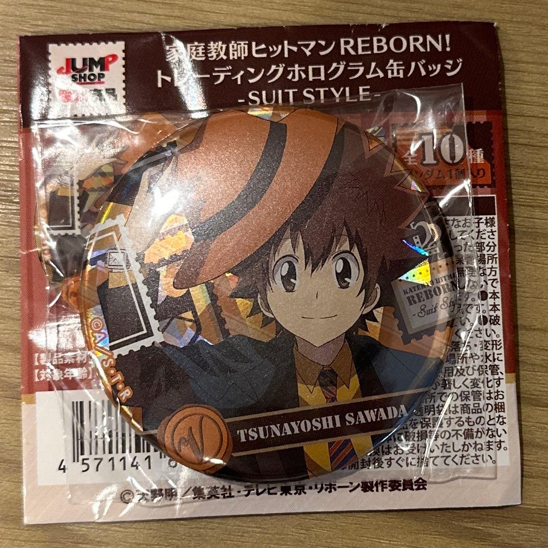 家庭教師ヒットマンREBORN ホログラム缶バッジ 沢田綱吉 ①