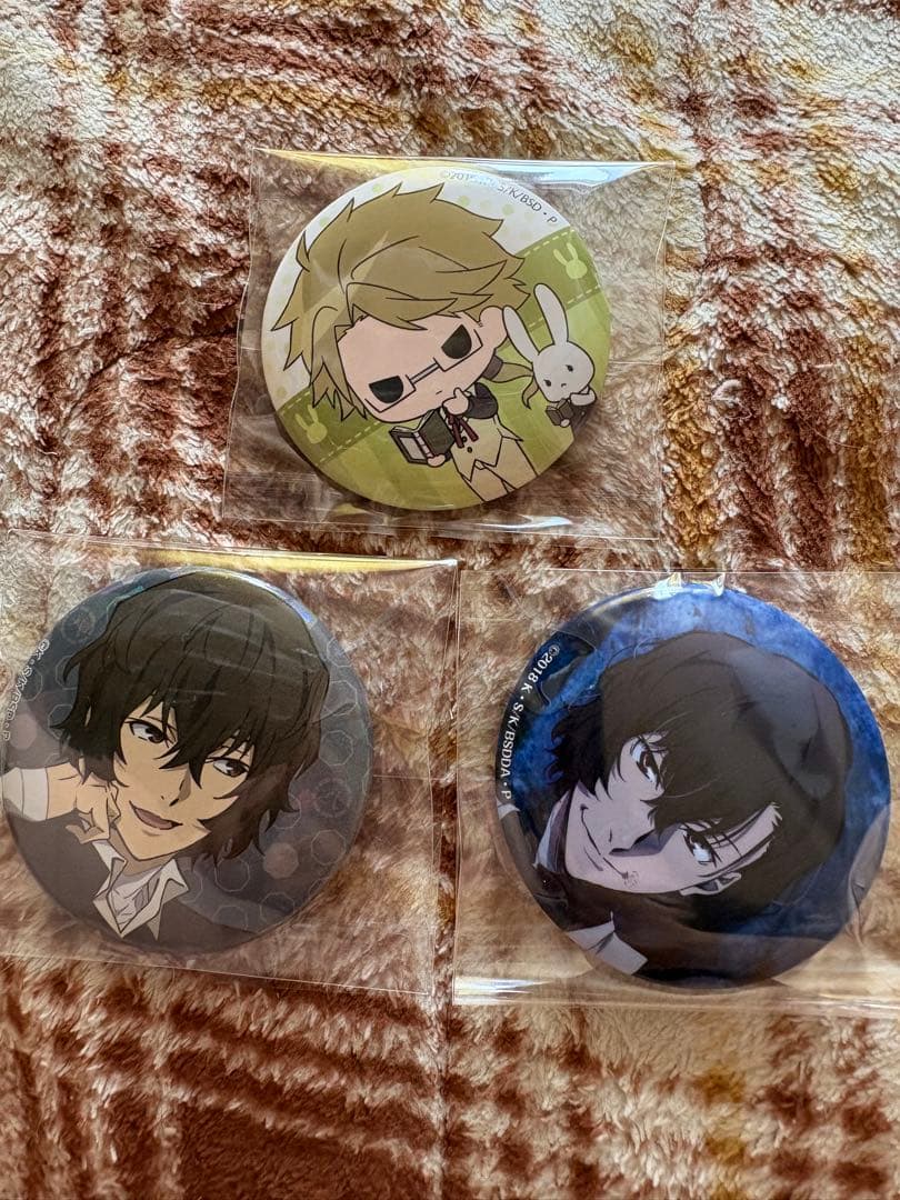 文豪ストレイドッグス 缶バッジ 2点+1点おまけ 太宰治 国木田独歩