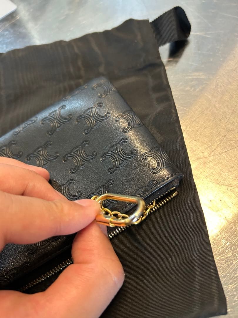 [美品]セリーヌ トリオンフ カードケース　ケース　ブラック　完売品