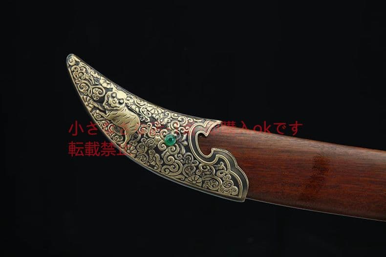 清腰刀刺繍春刀一体模様鋼唐横牛尾刀 古兵器 武具 刀装具 日本刀 模造刀 居合刀