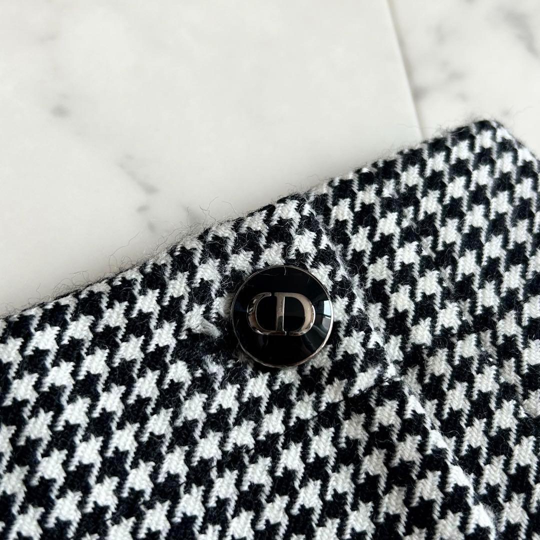 定価30万 Christian Dior 現行 千鳥 CDボタン スコート 36