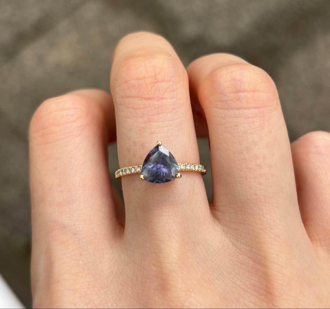 quarant’otto リング K18 ファンシーカラータンザナイト　ダイヤ