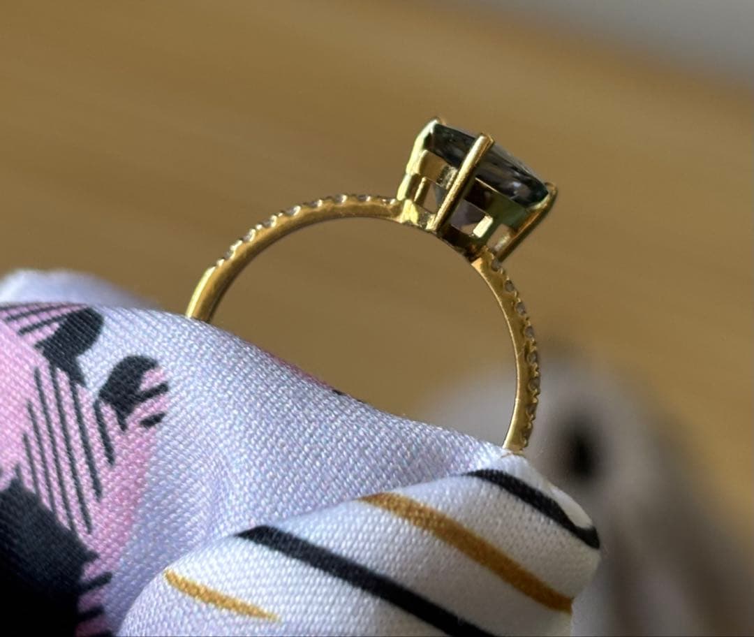 quarant’otto リング K18 ファンシーカラータンザナイト　ダイヤ