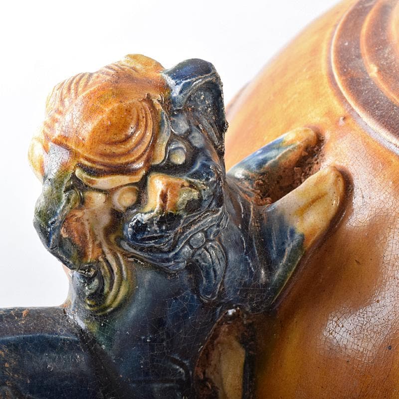 中国 唐三彩 獅子取手 獅子口 執壷 水注 V R8340B - メルカリ