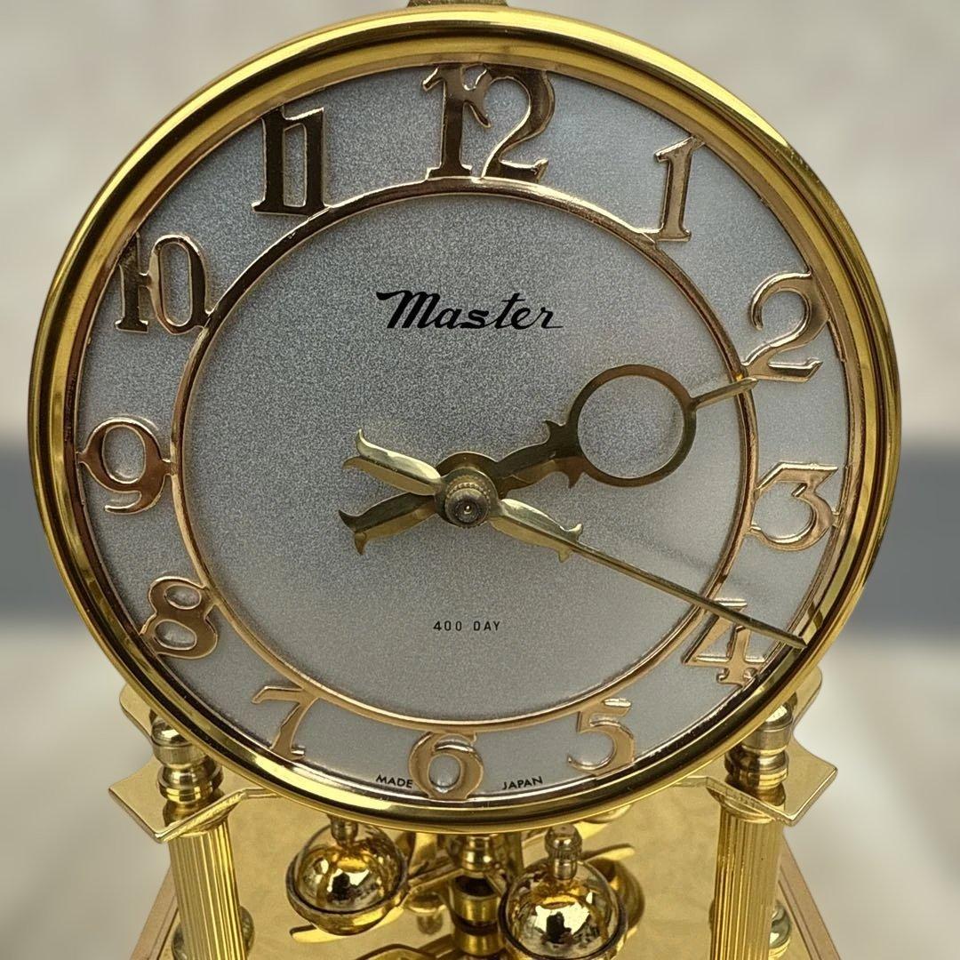 Master 400-Day 置時計 ガラス製 金色 ゼンマイ巻き式 レトロの通販は
