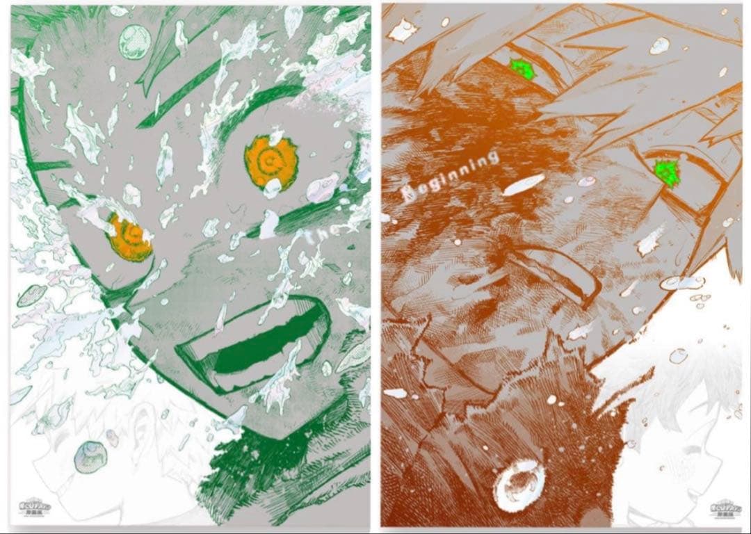 ヒロアカ原画展 ポスター A2 爆豪勝己 緑谷出久