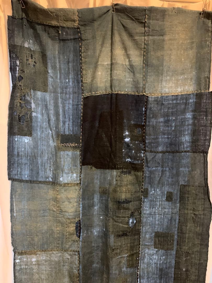 古道具インディゴパッチワーク生地