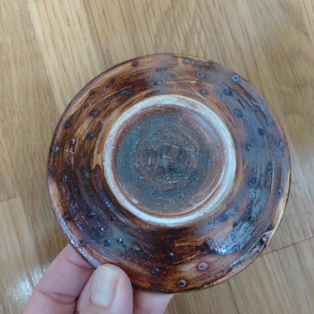 鳥の絵の陶器皿 ミシャコシャ 小皿