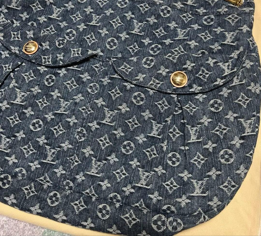 【美品】LOUIS VUITTONモノグラムデニムデイリーGMショルダーバッグ