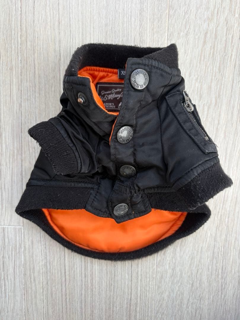 AVIREX 犬服 MA-1 定番のカーキ、ブラック2枚セット XS - メルカリ