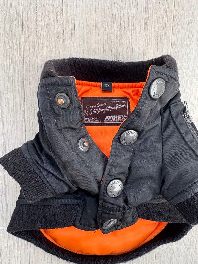 AVIREX 犬服 MA-1 定番のカーキ、ブラック2枚セット XS - メルカリ