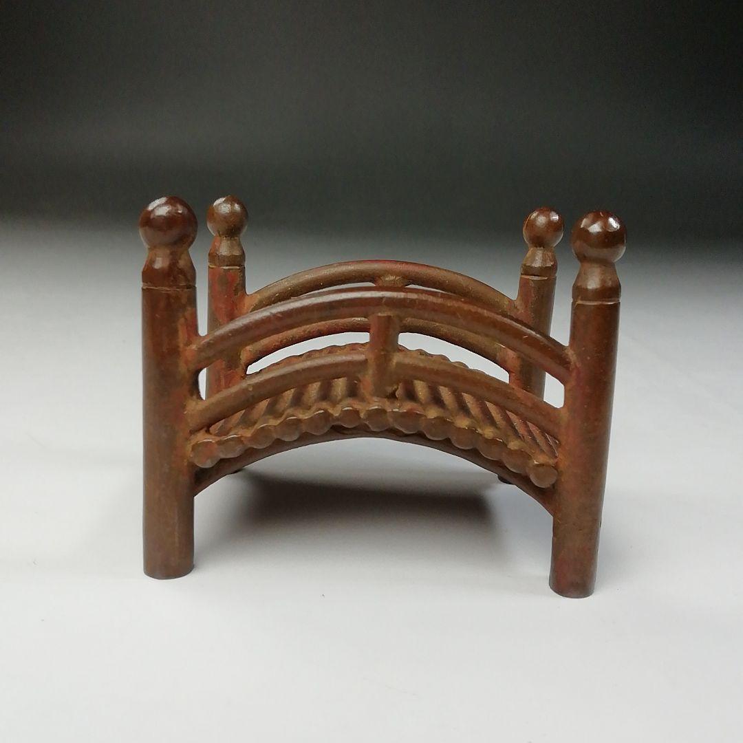 Ｔ６８２　蓋置　『橋　鋳銅蓋置』『伊波慶州』　共箱　茶道具