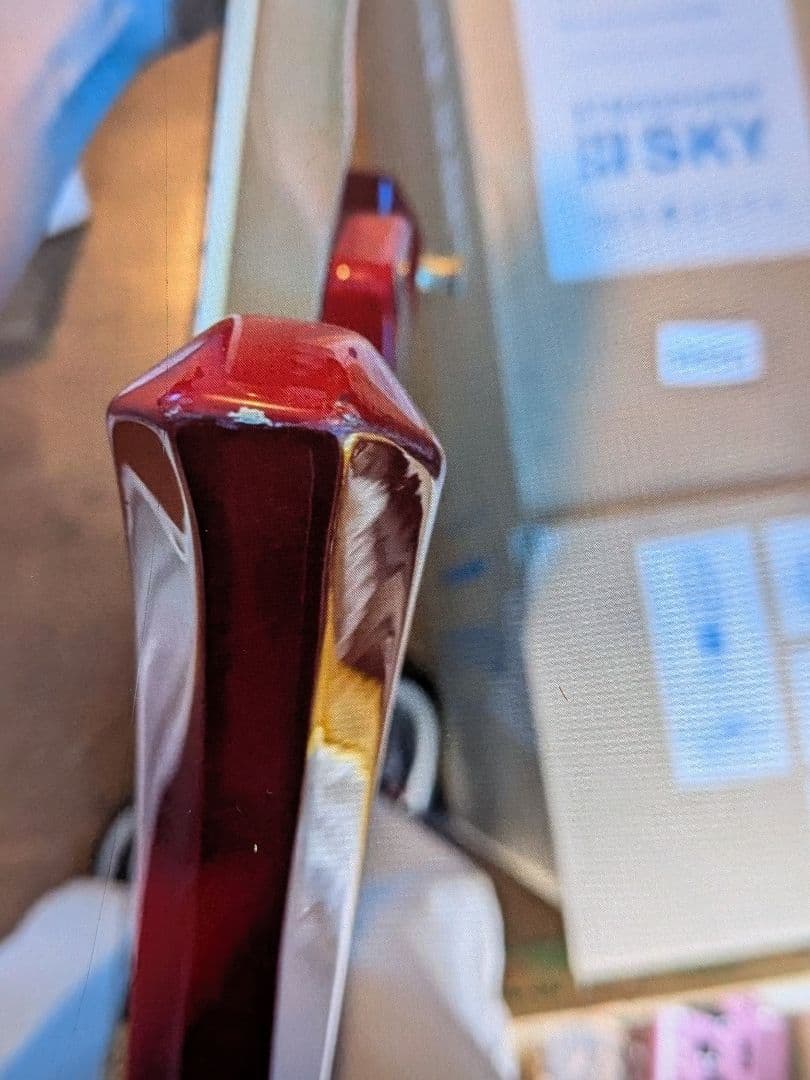 Burny エレキギター レッド弦楽器 本体のみ M2417