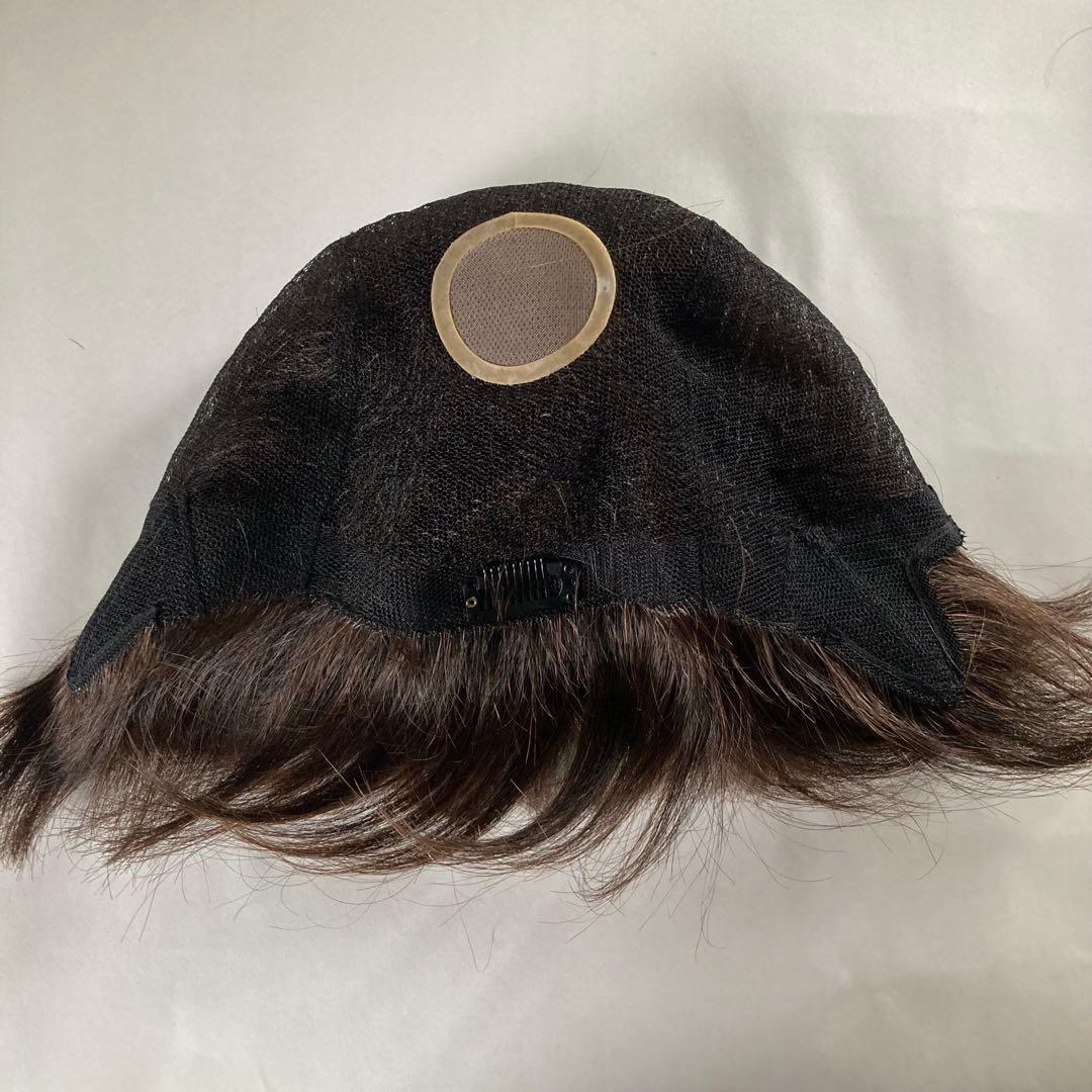 マダムヒロコ　フルウィッグ　ショート　人毛MIX 　総手植え　ナチュラルブラウン