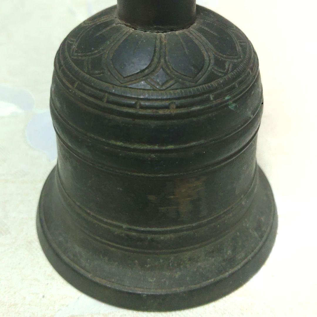 古銅 金剛鈴 五鈷鈴 密教法具 独鈷鈴 銅製 仏教美術 ア12