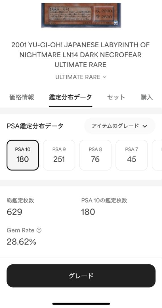 レ*読様 希少 貴重 遊戯王 ダークネクロフィア レリーフ PSA10 - メルカリ