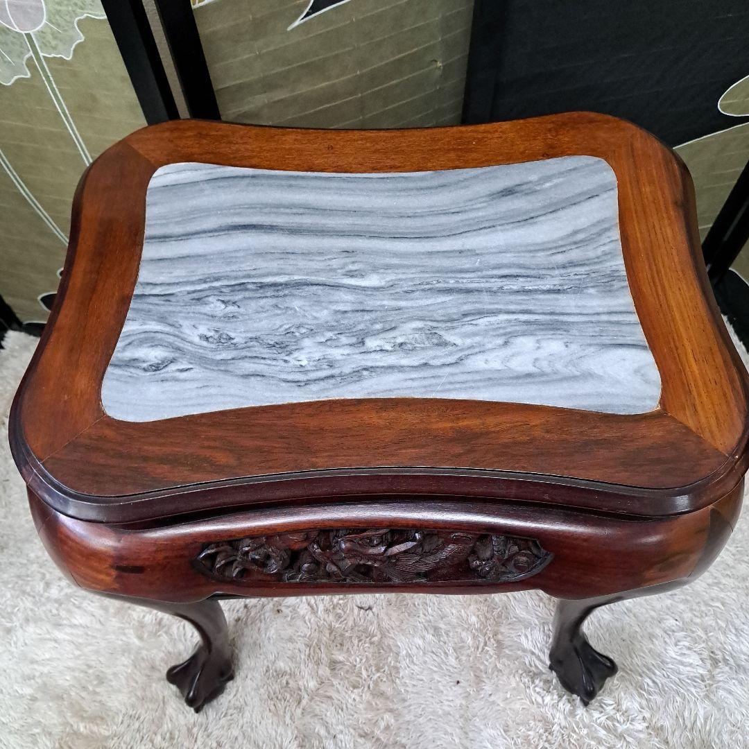 ♡石天板 龍の爪 サイドテーブル 花台 ♡