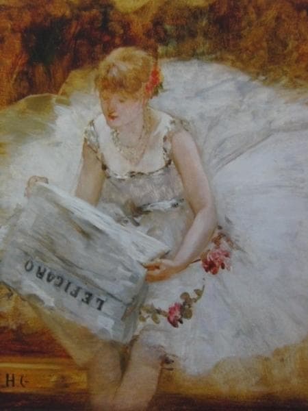 Henri Gervex、Ballerine lisant Figaro