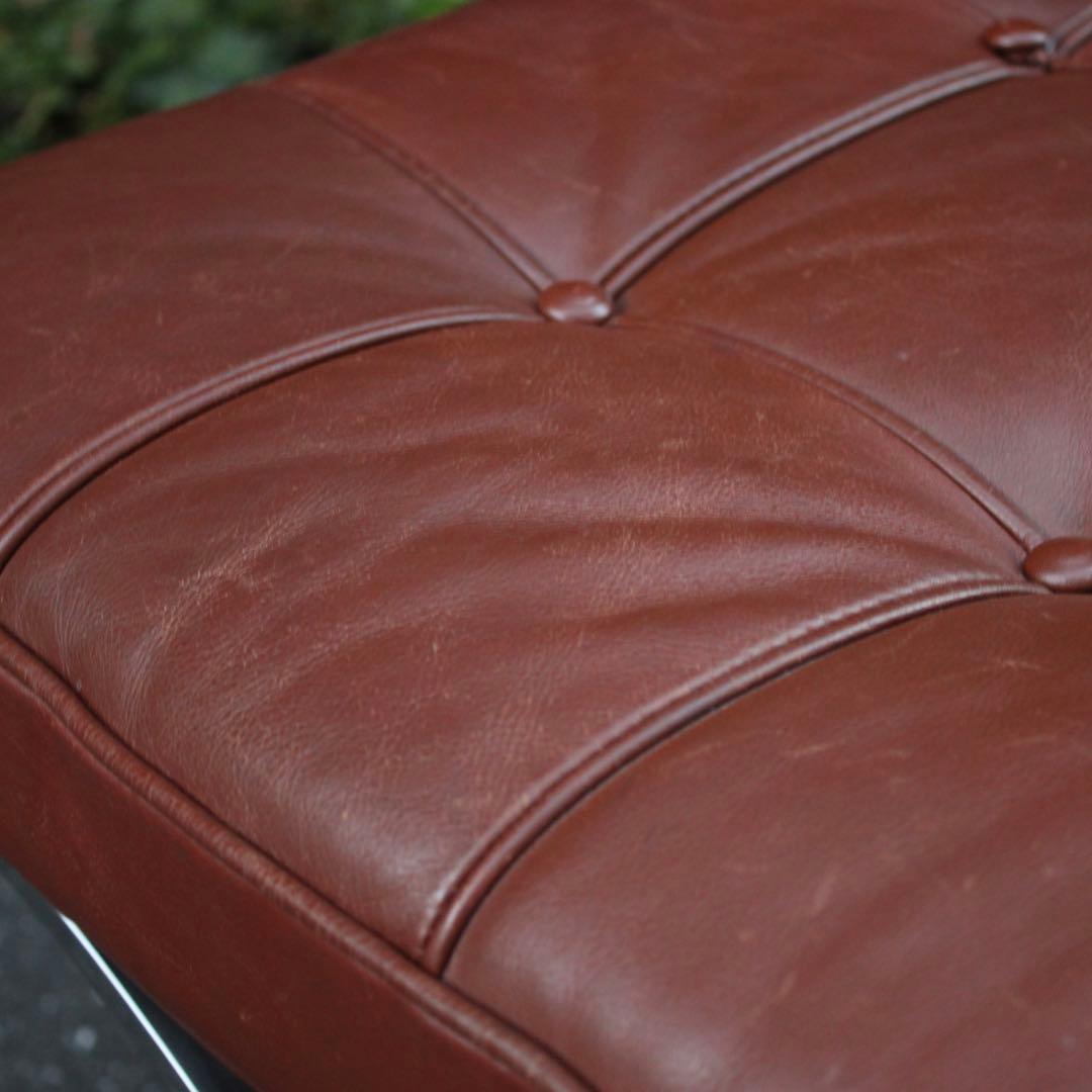 バルセロナチェア オットマン スツール 本革 レザー ブラウン リプロダクト