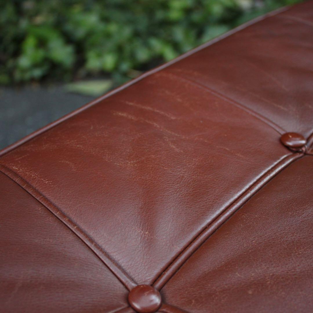 バルセロナチェア オットマン スツール 本革 レザー ブラウン リプロダクト