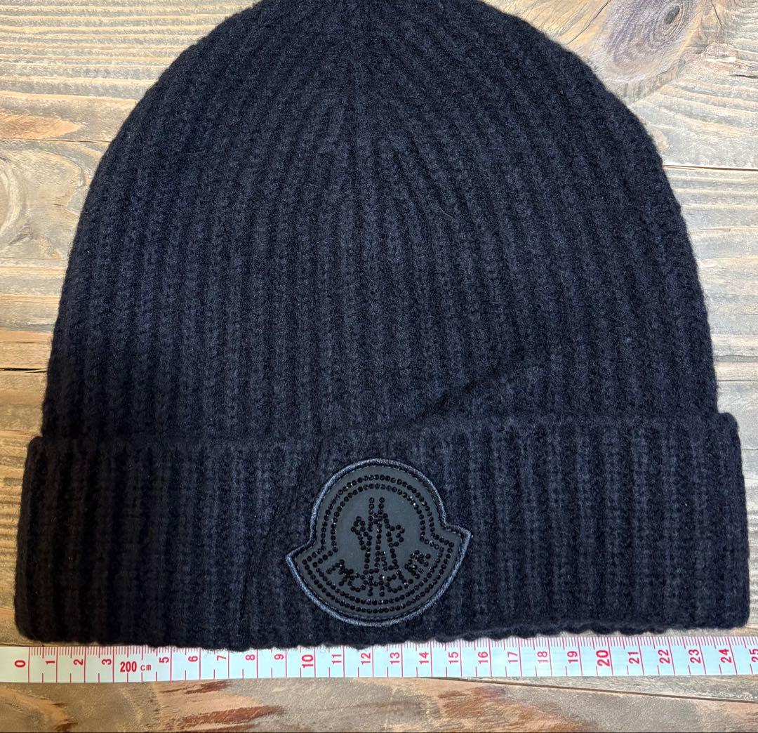MONCLER モンクレール ニット帽 新品タグ付 ラメロゴ 包装紙ショッパー