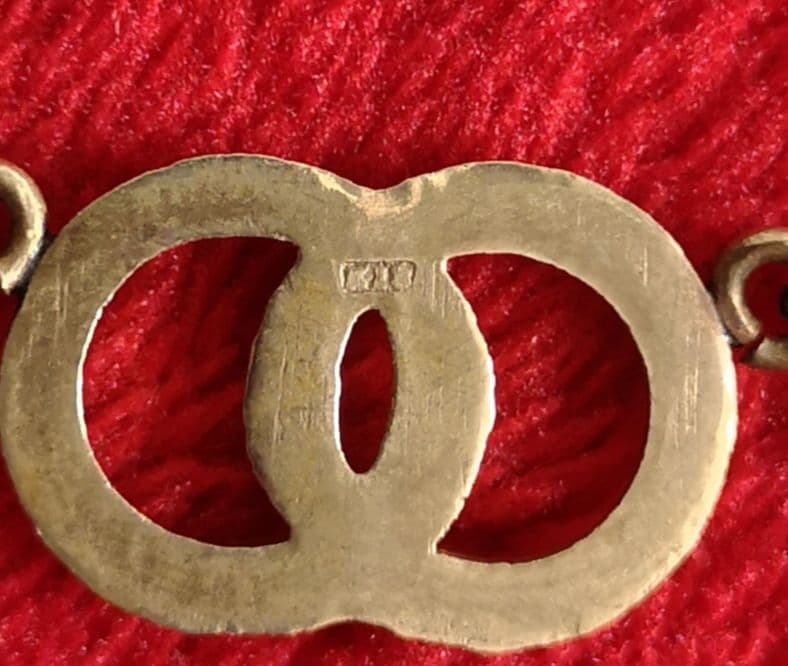 アンティーク 【希少】帯留め 18金 家紋 輪違い 明治 大正時代 刻印