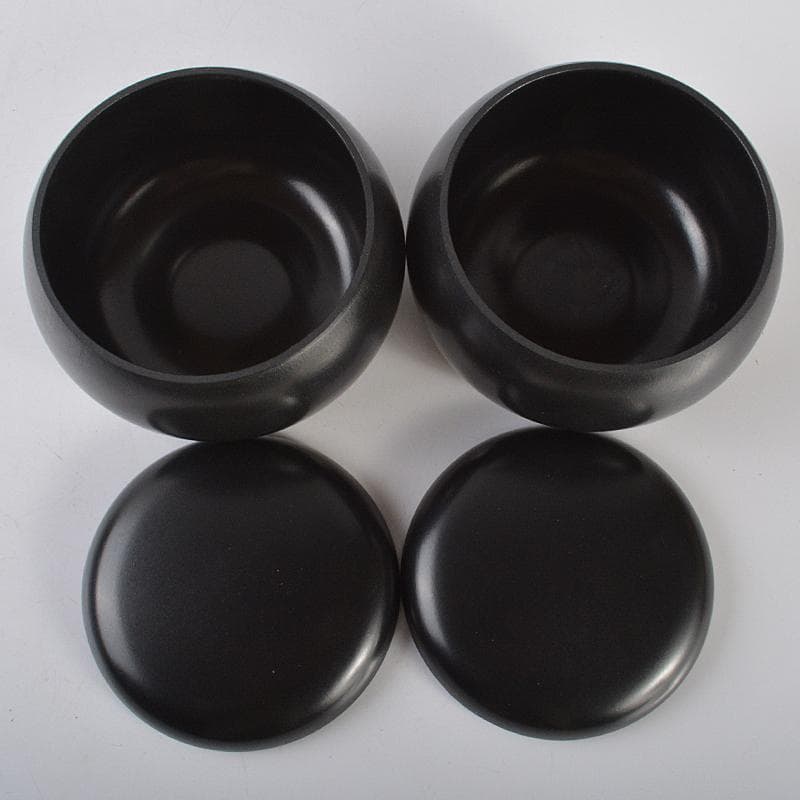 囲碁　生駒碁盤　足付　碁笥　硬質ガラス製碁石　一式　未使用品　C　R7287B