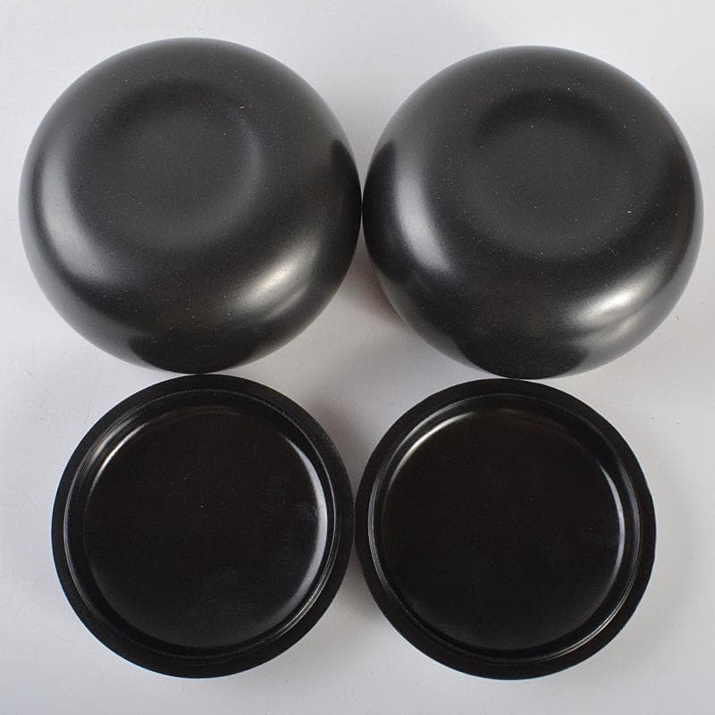 囲碁　生駒碁盤　足付　碁笥　硬質ガラス製碁石　一式　未使用品　C　R7287B