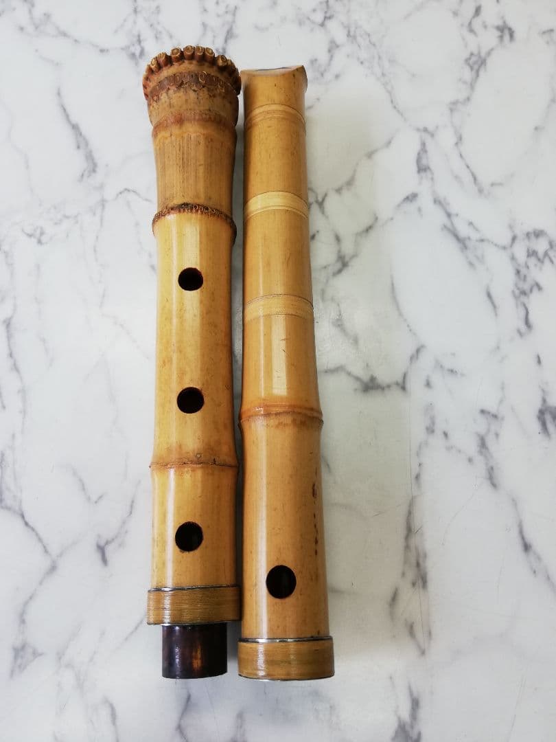 尺八本体 竹製 琴古流5孔 2印 57.5㌢ 1.9寸管