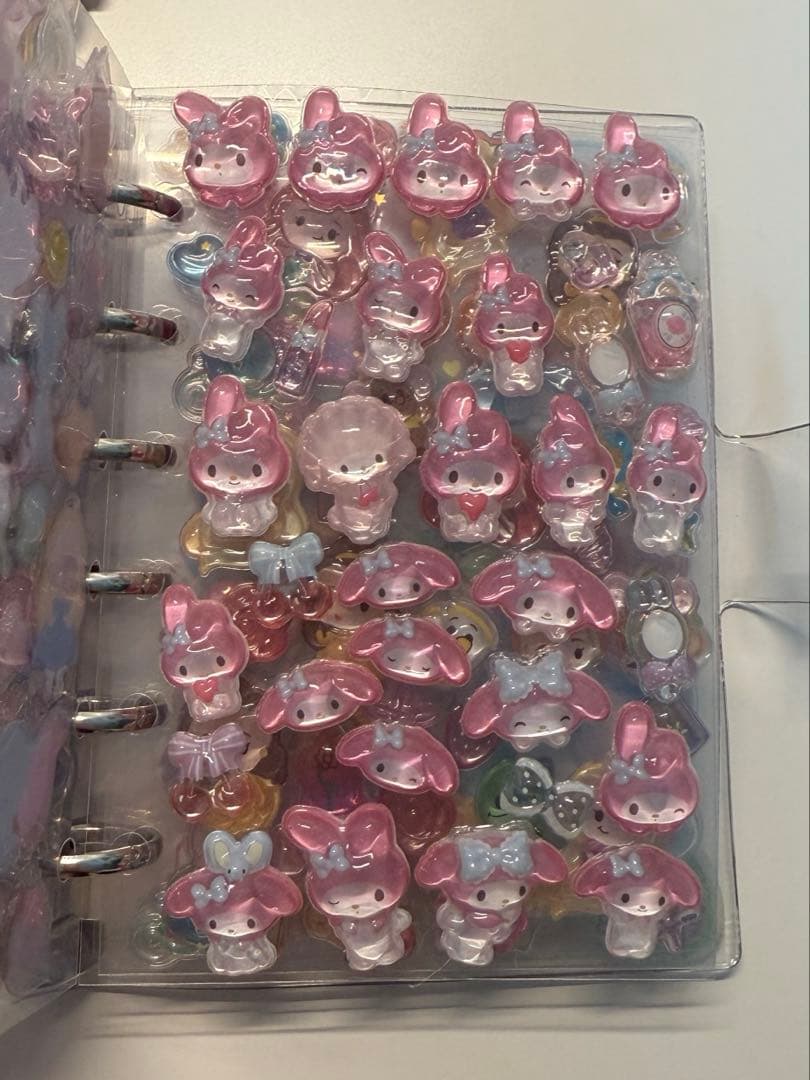 ひ*り様 シール帳完成品　キーホルダー付　ボンボンドロップシール　おはじきシール