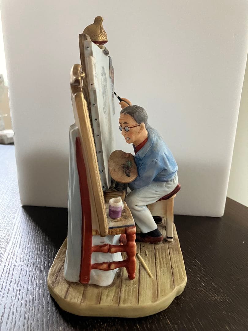 陶器 絵画をする人