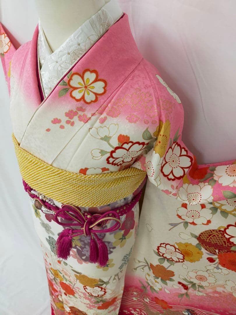 Princess- Style】正絹 振袖3点セット(振袖袋帯長襦袢) - メルカリ