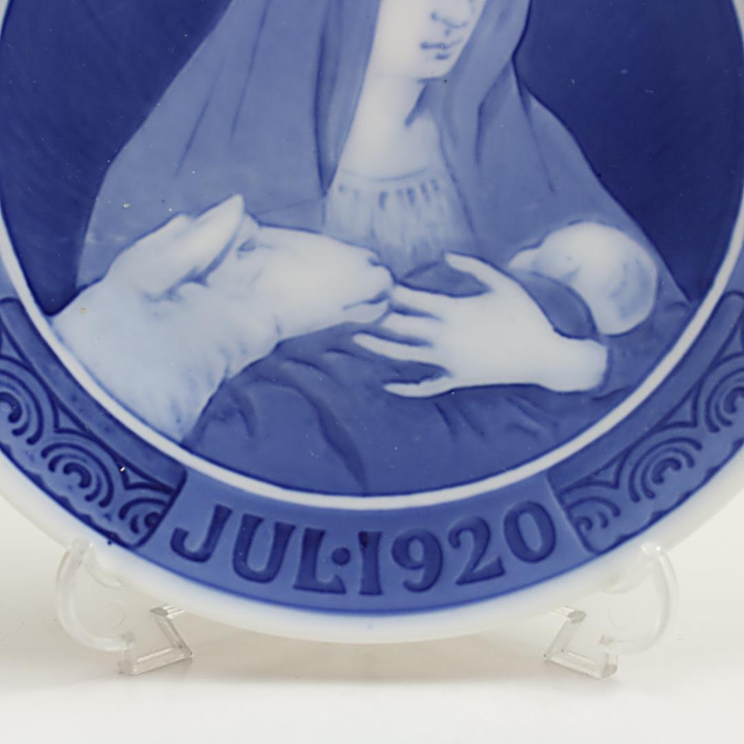 1920年「聖母マリアとその子キリスト」 イヤープレート ロイヤル