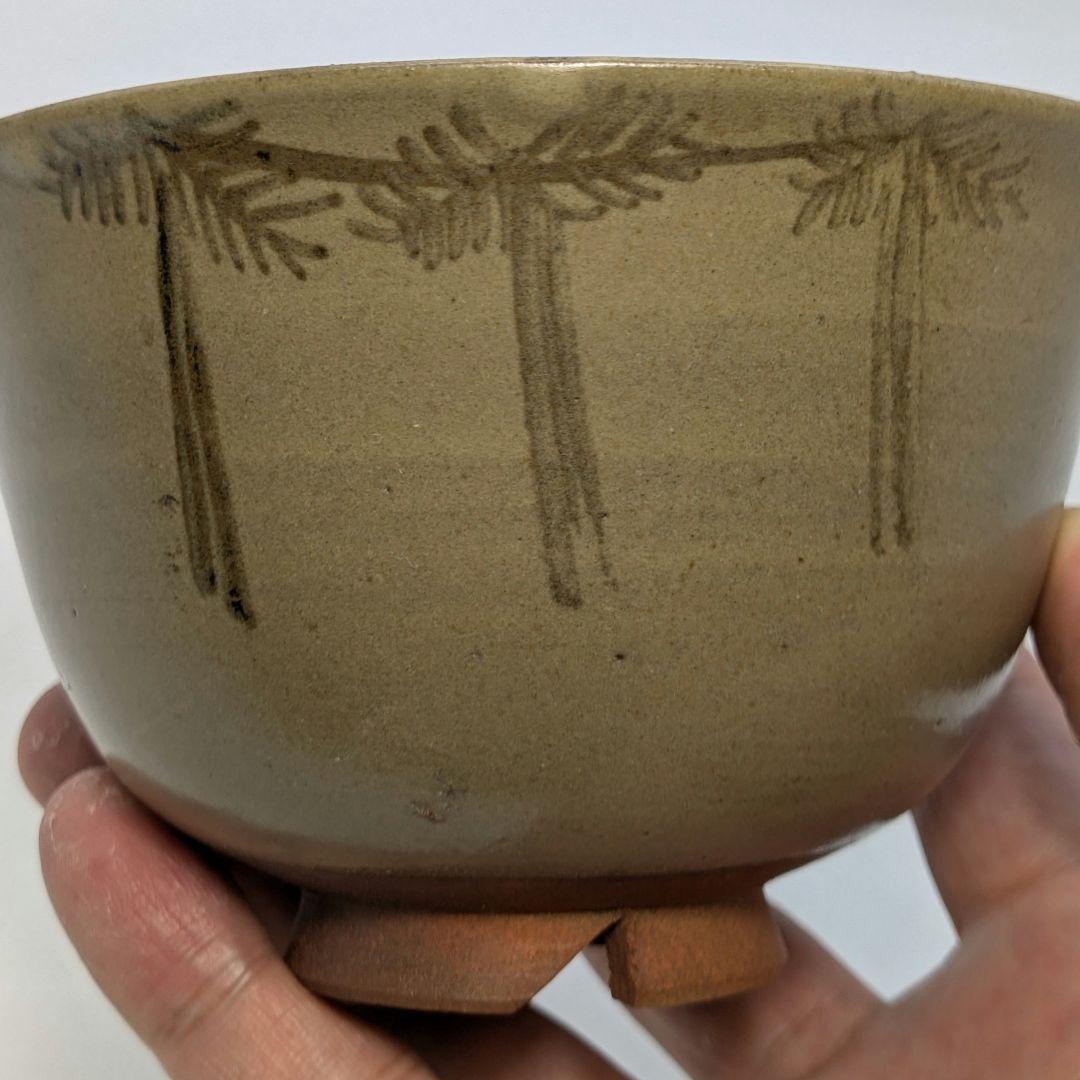 二代横山香寶 虫明焼 茶盌 合箱 しめ縄 抹茶碗 抹茶茶碗 茶道具 茶器