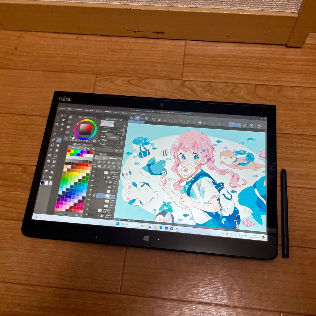 ◻️富士通 ワコム i5 13.3型 筆圧2048段階 お絵描きタブレット KB付