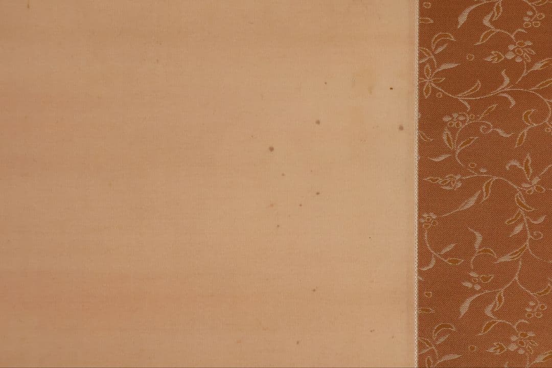 【模写】日本画 益田楳岳 花鳥 雀 草花 絹本 掛軸 MB160