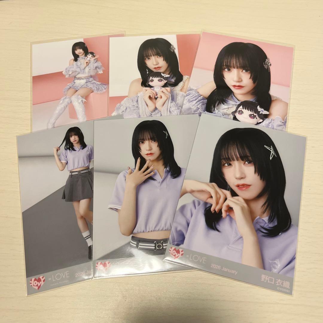 LOVE イコラブ 野口衣織 モーリー③ 個別ポロシャツ生写真 コンプ