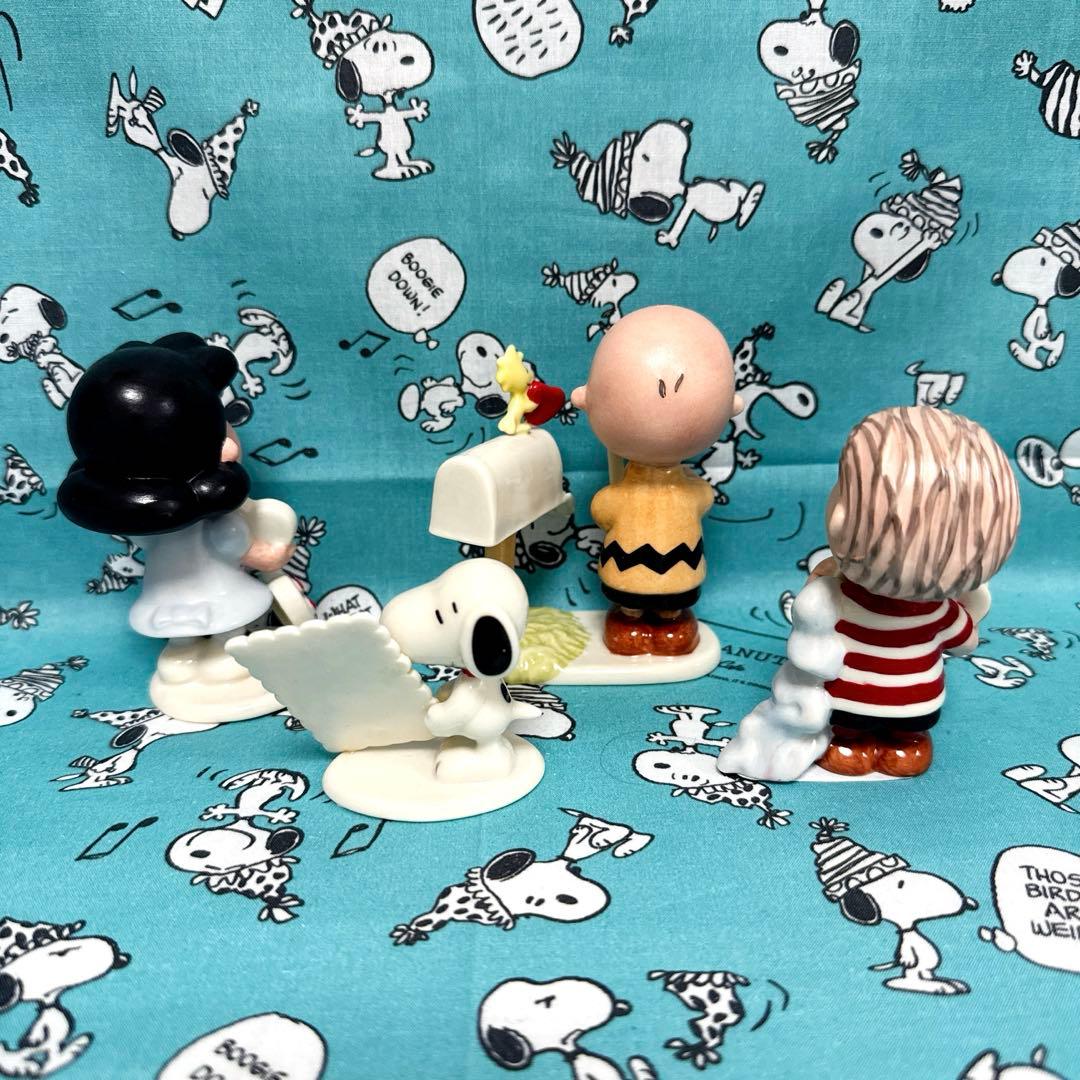 スヌーピー LENOX 陶器 海外 置物 バレンタイン 4点セット