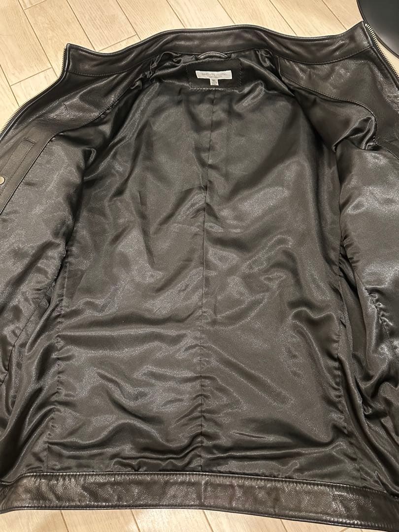 定価44, 極美品 BEAUTY&YOUTH ゴートシングルライダース