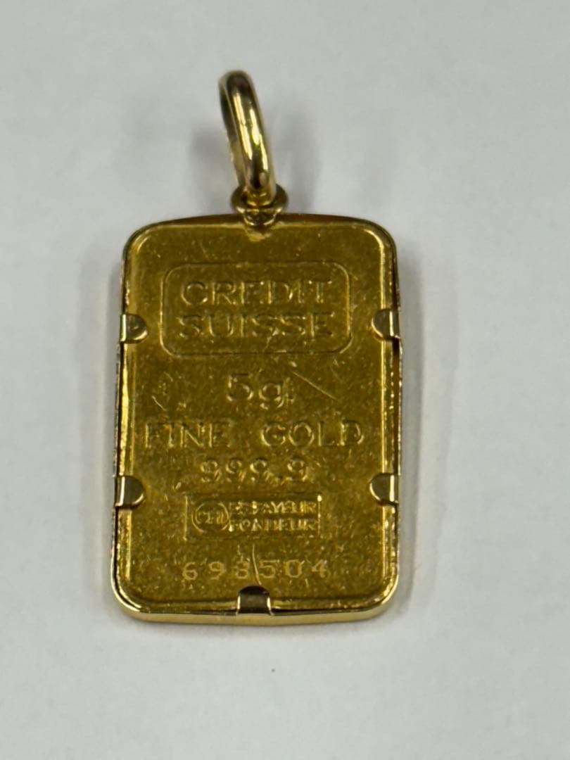 純金 K24ゴールド インゴット 5gペンダントトップ総重量5.6g 自由の女神